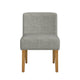 Kip Dining Chair with Honey Oak Wood Legs | Soft Gray Woven Fabric