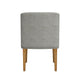 Kip Dining Chair with Honey Oak Wood Legs | Soft Gray Woven Fabric
