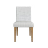 Kip Dining Chair | Honey Oak Wood | Cream Mini Grid Pattern Woven