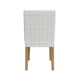 Kip Dining Chair | Honey Oak Wood | Cream Mini Grid Pattern Woven