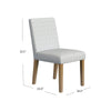 Kip Dining Chair | Honey Oak Wood | Cream Mini Grid Pattern Woven