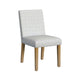 Kip Dining Chair | Honey Oak Wood | Cream Mini Grid Pattern Woven