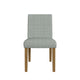 Kip Dining Chair | Honey Oak Wood | Green Mini Grid Pattern Woven