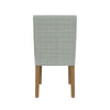 Kip Dining Chair | Honey Oak Wood | Green Mini Grid Pattern Woven
