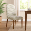 Mio Dining Chair with Rounded Back | Sage Paisley Medallion Fabric