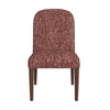 Mio Dining Chair with Rounded Back | Dark Walnut Brown Woven Chenille