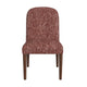 Mio Dining Chair with Rounded Back | Dark Walnut Brown Woven Chenille