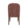 Mio Dining Chair with Rounded Back | Dark Walnut Brown Woven Chenille