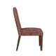 Mio Dining Chair with Rounded Back | Dark Walnut Brown Woven Chenille
