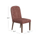 Mio Dining Chair with Rounded Back | Dark Walnut Brown Woven Chenille