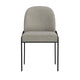 Nik Dining Chair | Curved Backrest | Matte Black Metal | Gray Velvet