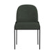 Nik Dining Chair | Curved Backrest | Matte Black Metal | Green Velvet