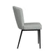 Ole Dining Chair Set of 2 | Curved Back | Gray Woven | Black Metal BM334508