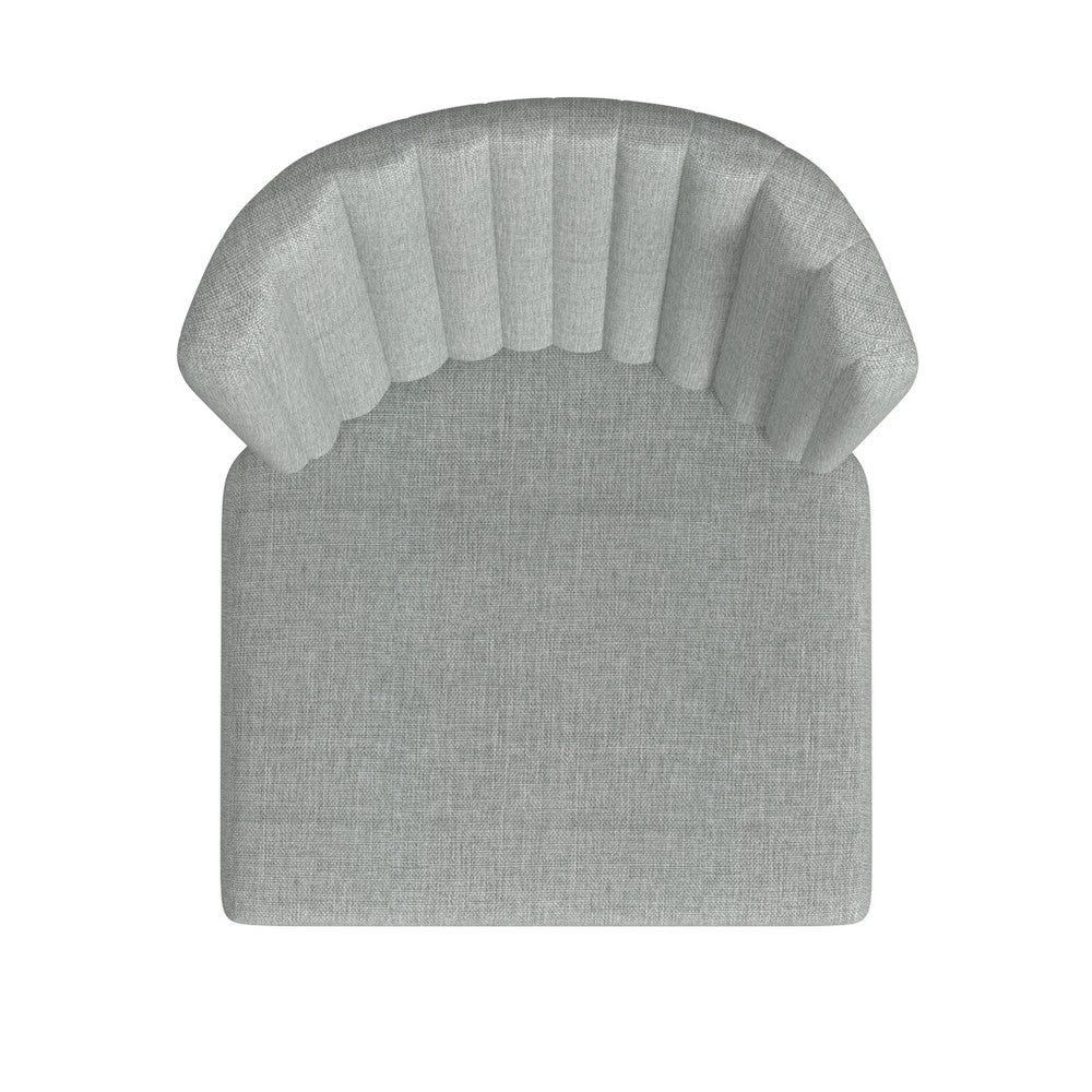 Ole Dining Chair Set of 2 | Curved Back | Gray Woven | Black Metal BM334508