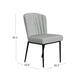 Ole Dining Chair Set of 2 | Curved Back | Gray Woven | Black Metal BM334508