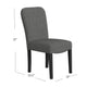 Dining Chair Set of 2 | Modern Rounded Back | Black Woven Fabric BM334509