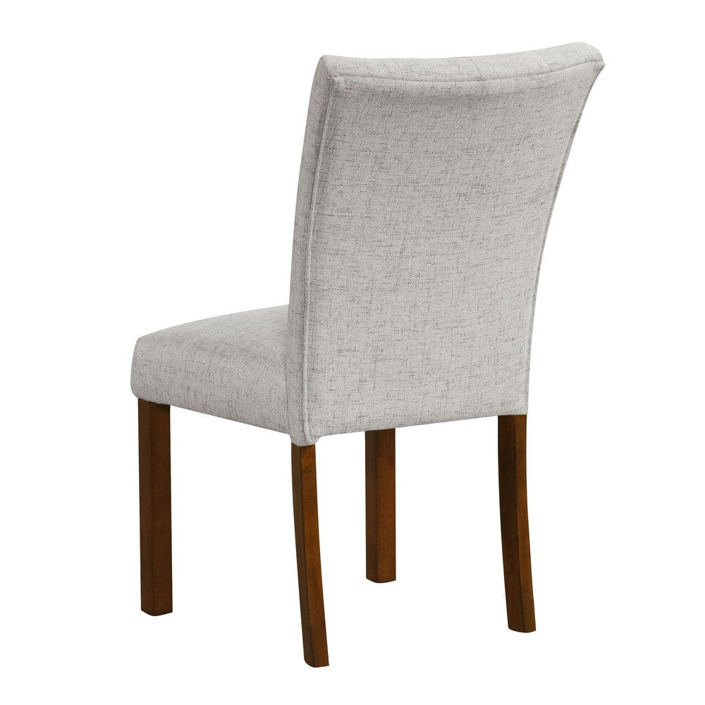 Rei Parsons Dining Chair Set of 2 | Light Gray Textured Button Tufted BM334514