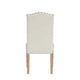 Ron Parsons Dining Chair Set of 2 | Natural Brown | Textured Cream BM334515