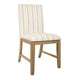Tim Dining Chair Set of 2 | Wood Apron | Taupe Cream Striped Polyester