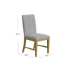 Tim Dining Chair Set of 2 | Wood Apron Frame | Gray Striped Polyester BM334518