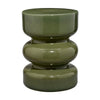 Ruo Patio Garden Stool Table| Hourglass Body Glossy Green Ceramic BM334520