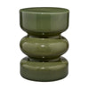 Ruo Patio Garden Stool Table| Hourglass Body Glossy Green Ceramic
