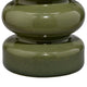 Ruo Patio Garden Stool Table| Hourglass Body Glossy Green Ceramic BM334520