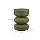 Ruo Patio Garden Stool Table| Hourglass Body Glossy Green Ceramic BM334520