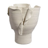 Tio Modern Vessel Vase| Flowing Petal Folds | White Porcelain 13’’ BM334521