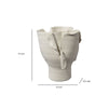 Tio Modern Vessel Vase| Flowing Petal Folds | White Porcelain 13’’ BM334521