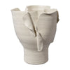 Tio Modern Vessel Vase| Flowing Petal Folds | White Porcelain 13"