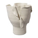 Tio Modern Vessel Vase| Flowing Petal Folds | White Porcelain 13"