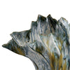 Tery Decorative Vase | 16’’ Glossy Blue White Ceramic | Wavy Fishtail BM334527