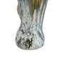 Tery Decorative Vase | 16’’ Glossy Blue White Ceramic | Wavy Fishtail BM334527