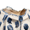 Nery Decorative Vase | Ruffled Edge | Blue White Patchwork Ceramic BM334529