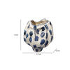 Nery Decorative Vase | Ruffled Edge | Blue White Patchwork Ceramic BM334529