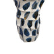 Nery Decorative Vase | Blue White Patchwork Ceramic | Ruffled Edge BM334530