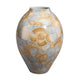 Aery Decorative Vase | Printed Pattern Glossy Blue Ceramic | 12’’
