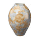 Aery Decorative Vase | Printed Pattern Glossy Blue Ceramic | 12"