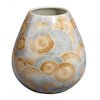 Aery Decorative Vase | Printed Pattern Glossy Blue Ceramic | 8’’