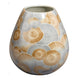 Aery Decorative Vase | Printed Pattern Glossy Blue Ceramic | 8’’