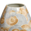 Aery Decorative Vase | Printed Pattern Glossy Blue Ceramic | 8’’