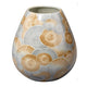 Aery Decorative Vase | Printed Pattern Glossy Blue Ceramic | 8"