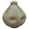 Noah 11 Inch Ceramic Decorative Vase, Irregular Dimpled Shape, Glossy Reactive Blue