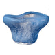 Lesy Decorative Bowl | Freeflow Ruffled Edge | Blue Blown Glass 14"