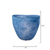 Lesy Decorative Vase | Freeflow Edge | Rich Blue Blown Glass 16"