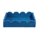Rori Decorative Accessory Tray | Scalloped Edge 15’’ Blue Raffia BM334545