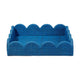 Rori Decorative Accessory Tray | Scalloped Edge 15’’ Blue Raffia BM334545
