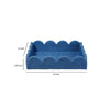 Rori Decorative Accessory Tray | Scalloped Edge 15’’ Blue Raffia BM334545