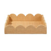 Rori Decorative Accessory Tray | Scalloped Edge 15’’ Brown Raffia BM334546
